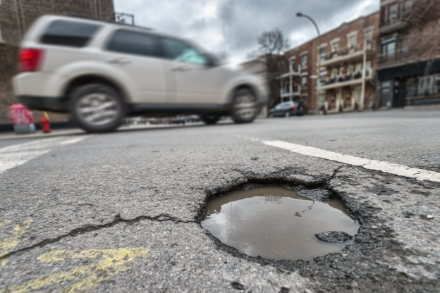 Pothole in a street