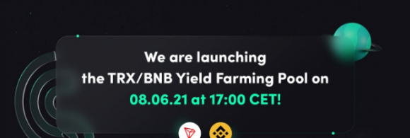 CoinSwap Space Continued Growth Sees New TRX/BNB Farming Pair Added With Massive Initial APY